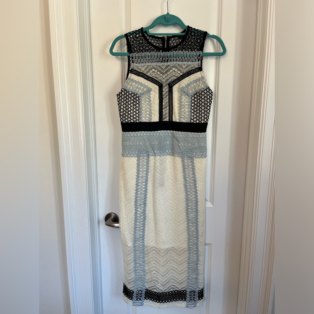 Topshop crochet midi bodycon dress